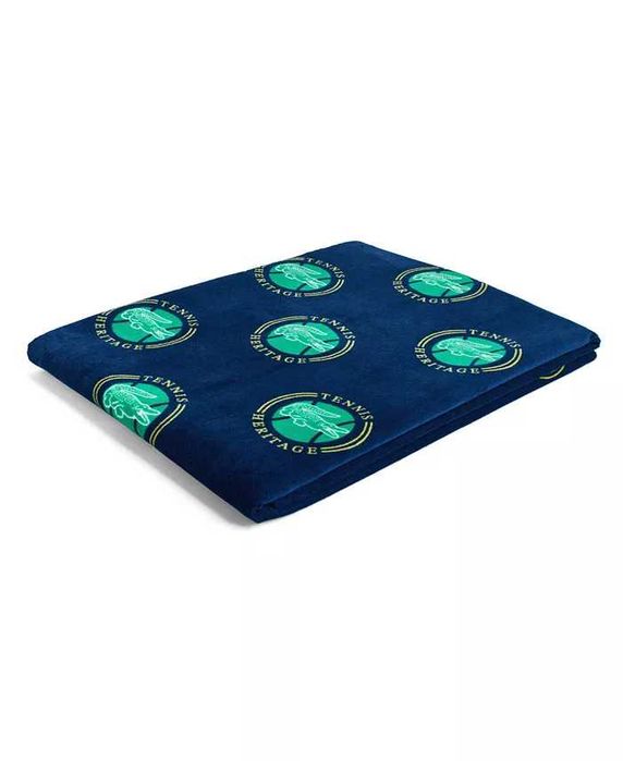 Ręcznik plażowy LACOSTE Allover Badges Navy