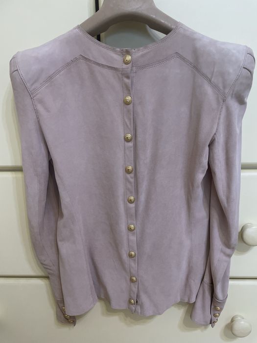 Balmain замшевая блузка