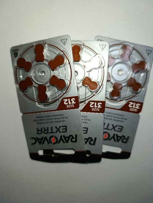 Батарейки для слуховых аппаратов 10, 13, 312, 675