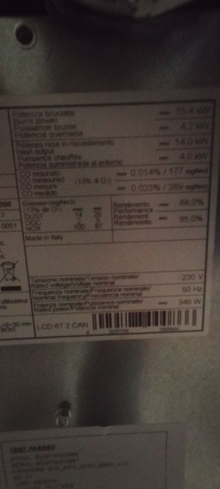 Piec na Pellet Stufa  GIUSY NERO GOFFRATO 15,4 KW