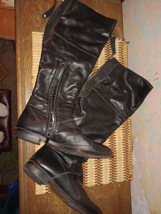 Сапоги высокие натуральная кожа р.37