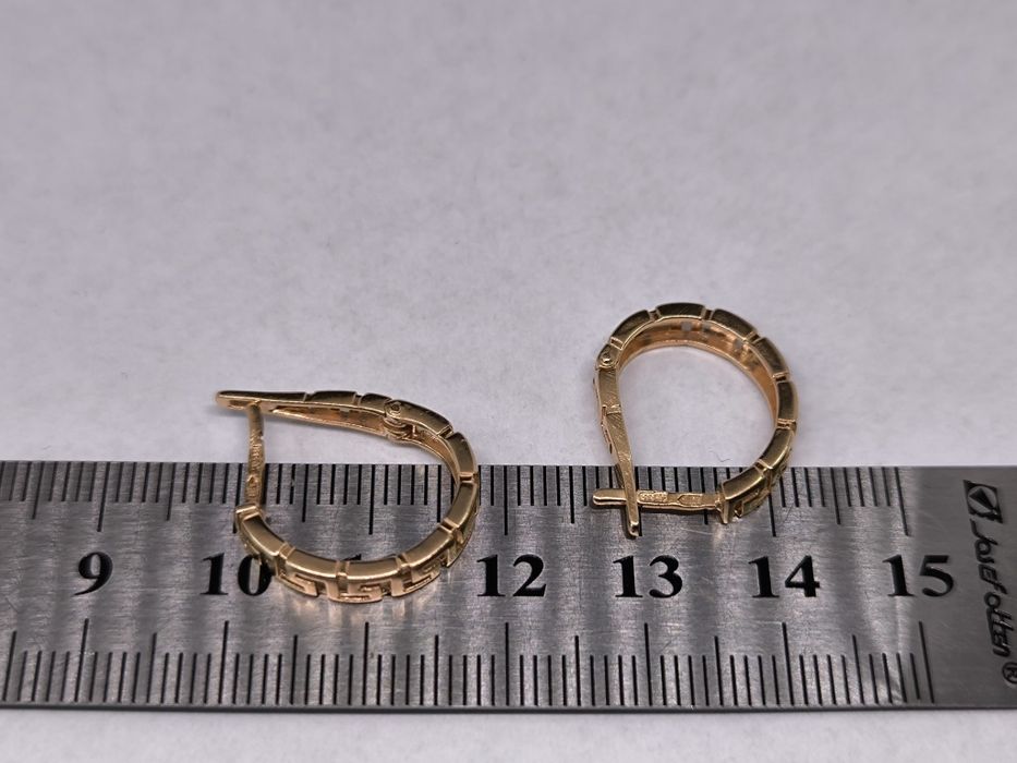 Серьги золотые в стиле Versace (3.25г)