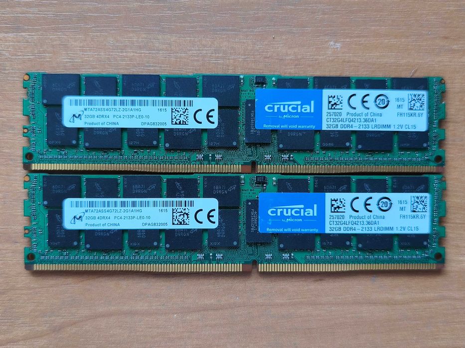 Micron 32GB ECC DDR4 2133 PC4-17000R Reg серверная