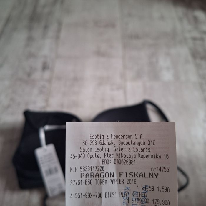 Stanik biustonosz strój kąpielowy wiązany regulowany 70C/75B