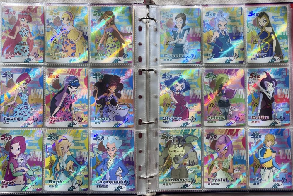 Повна колекція офіційних карток Вінкс ранги UR TR SSR  Winx