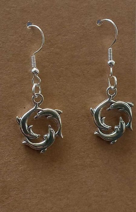 Kolczyki "Delfinki" - handmade