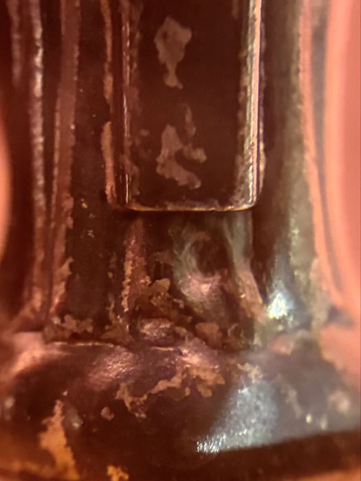 Nossa Senhora do Pilar em Prata base em mármore e metal dourado