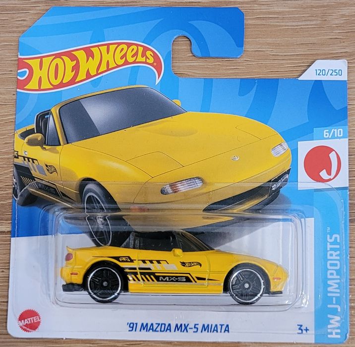 Mazda MX-5 Miata żółta Hot Wheels