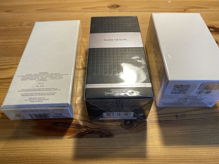 Perfume Loewe 001 Man, Boucheron Quatre Absolu de Nuit, CH L'EAU EDT