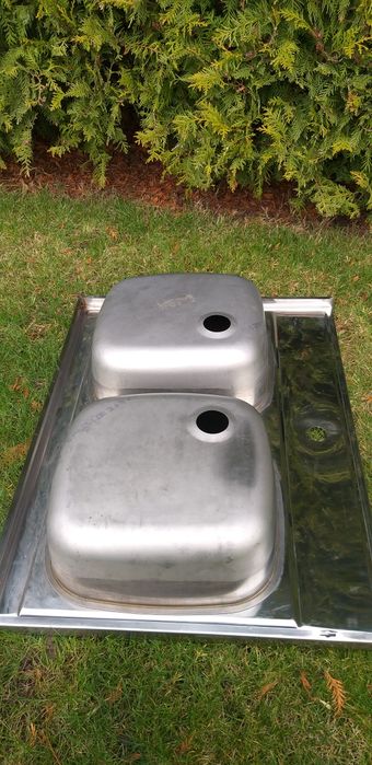 Zlewozmywak inox dwukomorowy 80cm