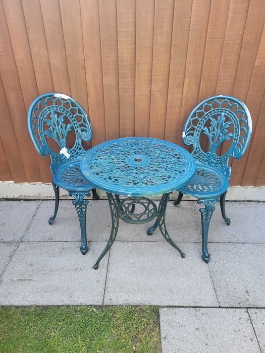 Bistro zestaw mebli ogrodowych żeliwo/ aluminium. Super jakość i cena