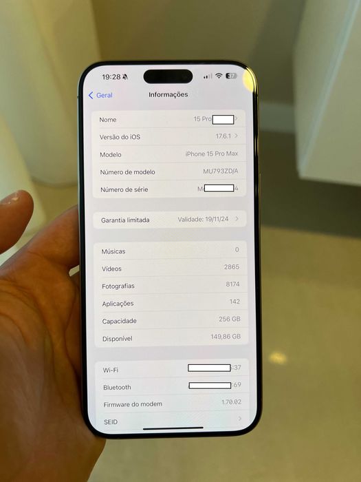 iPhone 15 Pro Max 256GB Titânio Natural