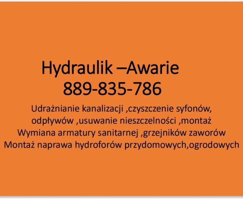 Hydraulik na Cito -Naprawy- Udrażnianie-montaz -przeróbki