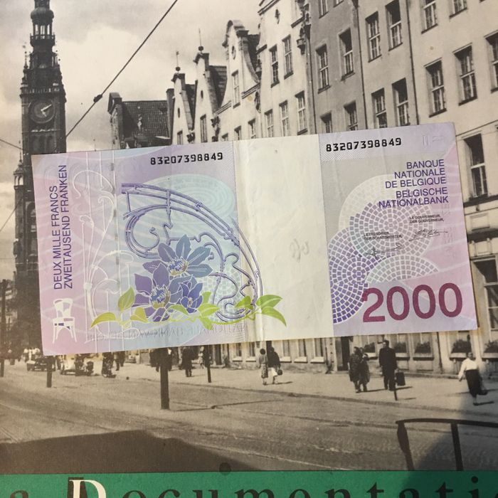 Banknot frank belgijski 2000frankow