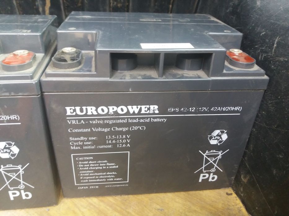 Akumulator żelowy 12V 42Ah i 34Ah Europower (Wózek inwalidzkit podtrz
