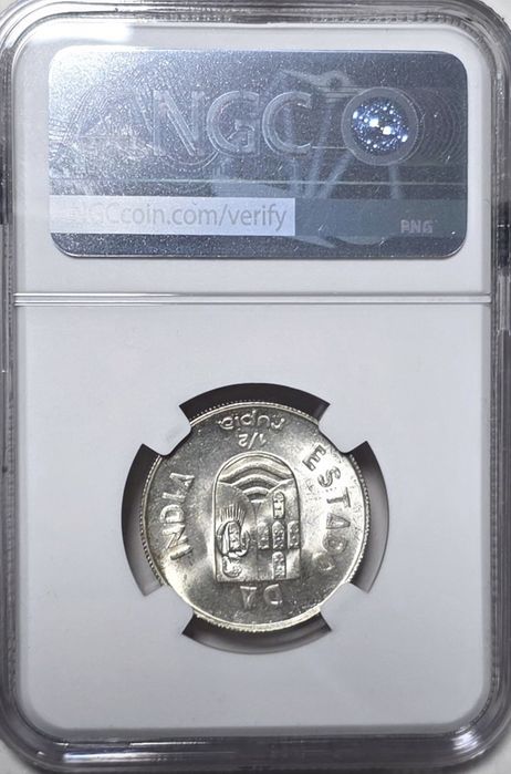 1/2 rupia 1936 MS64 +