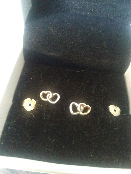 Kolczyki Pandora tt, srebro 925, złoto 14 k