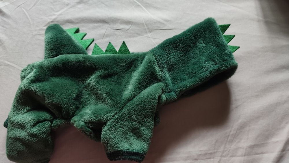 Костюм для тварин собаки кошения дракон динозавр зелёный новый рік