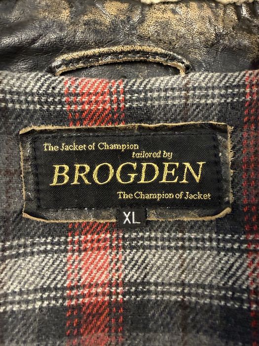 Шкіряна куртка Brogden Vintage Leather Jacket Овчина Гіпі XL