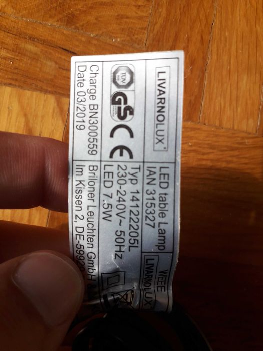 Candeeiro de secretária LED