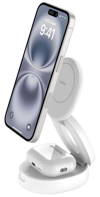 outlet ładowarka indukcyjna 2w1 belkin wiz035kqwh 1,5m biała