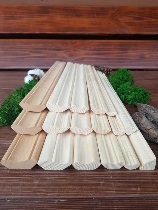 Дерев'яні кутники, плінтус, нащільники