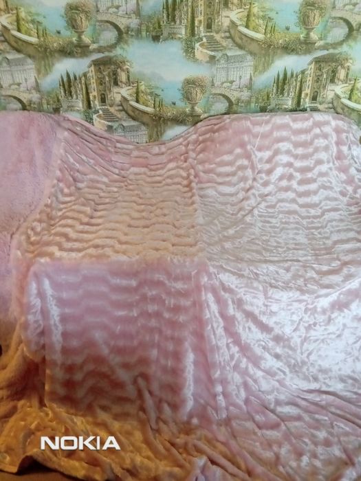 Новый плед (покрывало) "Норка" евроразмер 220/240 пудрового цвета