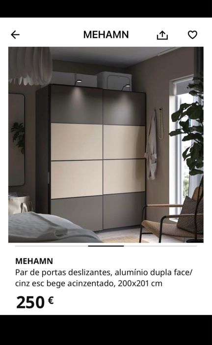 PORTAS deslizantes para sistema PAX do IKEA