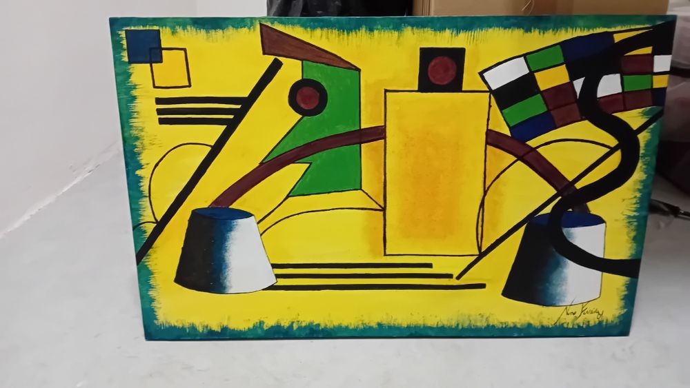 Quadro abstrato como novo