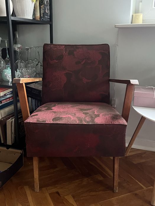 Okazja Fotel PRL do renowacji Chierowski Radomsko oryginalny retro hit