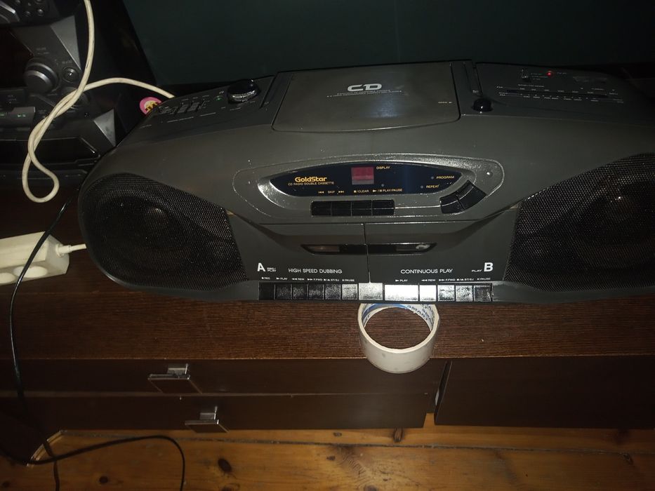 Retro Potężny Radiomagnetofon GoldStar Cd5401