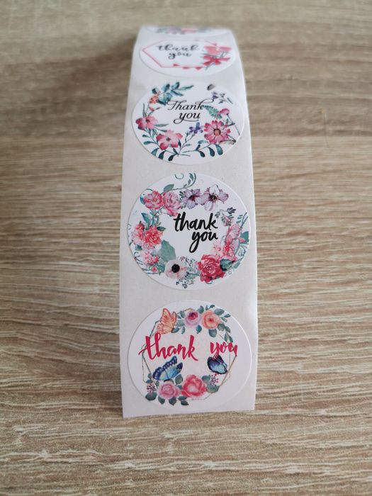 Naklejki 'thank you' nr 15 - 50 sztuk