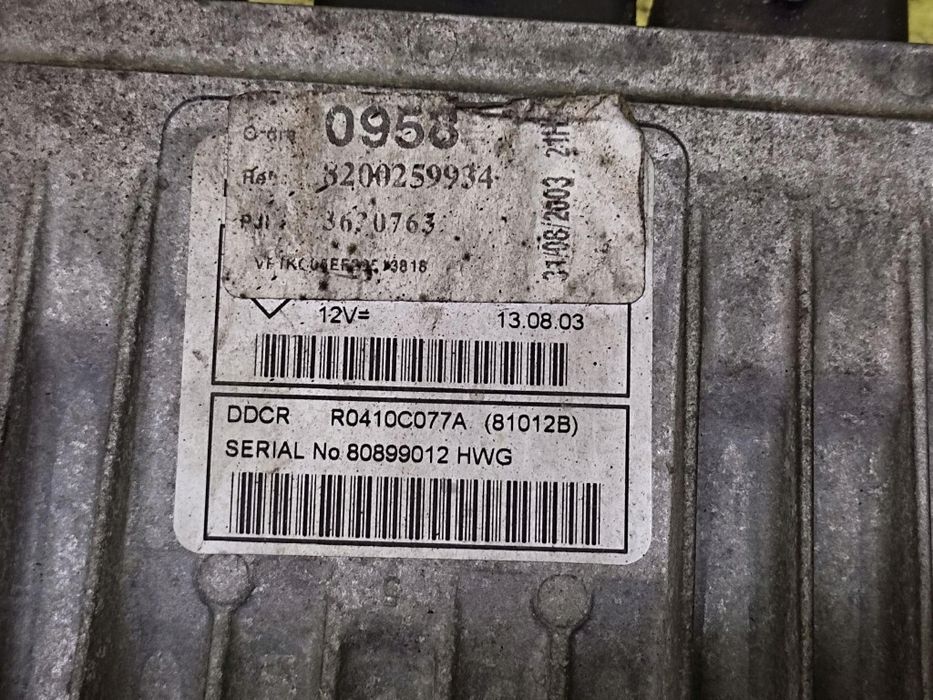 renault kangoo sterownik silnika 8200259934