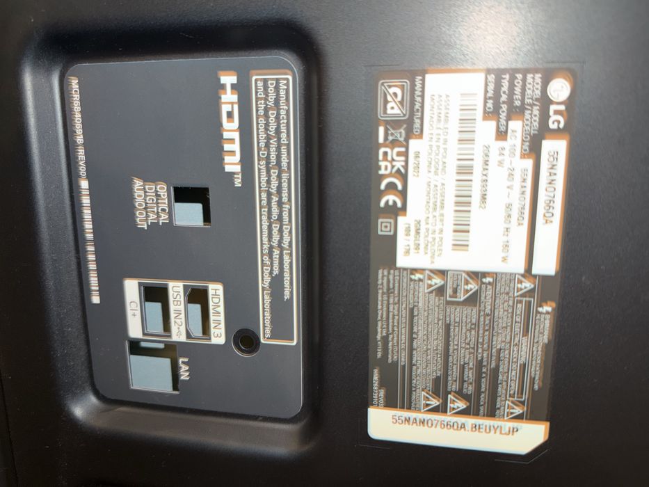 Placas completas da TV LG 55NANO766QA