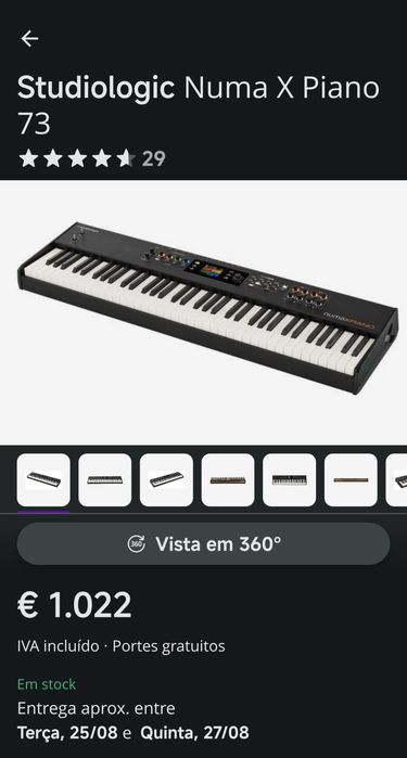 Studiologic numa x piano 73 novo!
