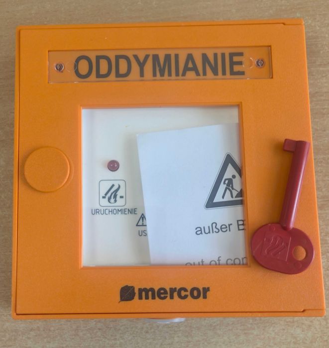 MERCOR Ręczny przycisk oddymiania z sygnalizacją mcr RPO-1