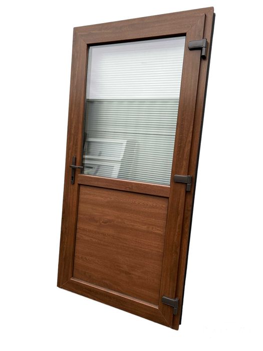 drzwi zewnętrzne złoty dąb NOWE 90X200 złoty dąb sklepowe biurowe PVC