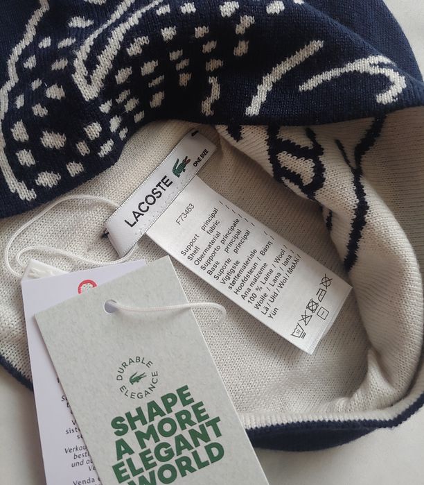 Шерстяная шапка унисекс Lacoste