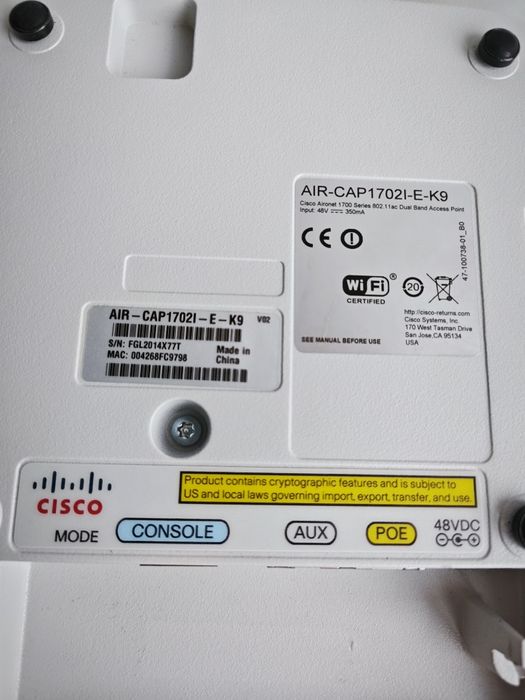 Точка доступу 5 GHz Wi-Fi Cisco Air-AP1702L-E-K9