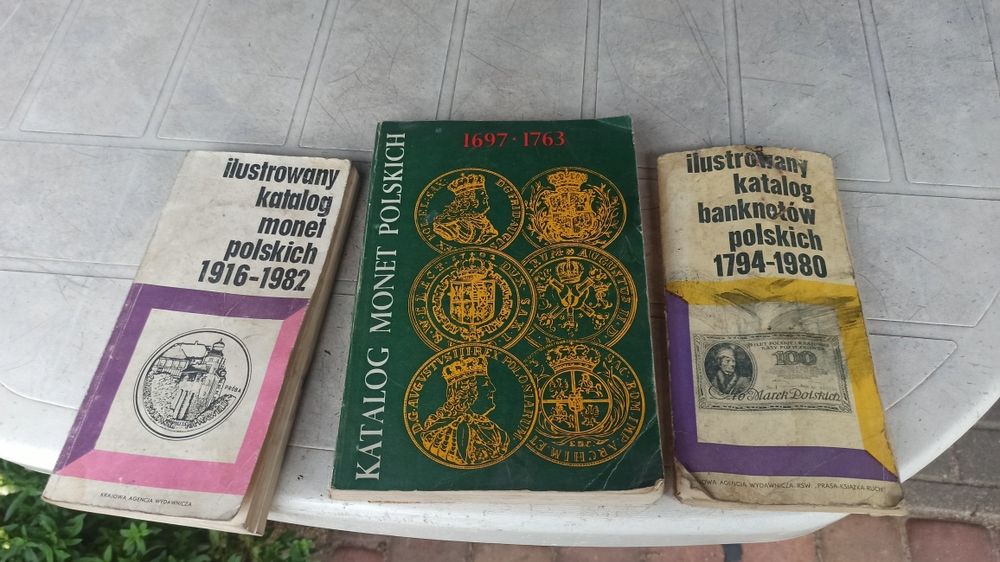 Katalog monet i banknotów (trzy książki)