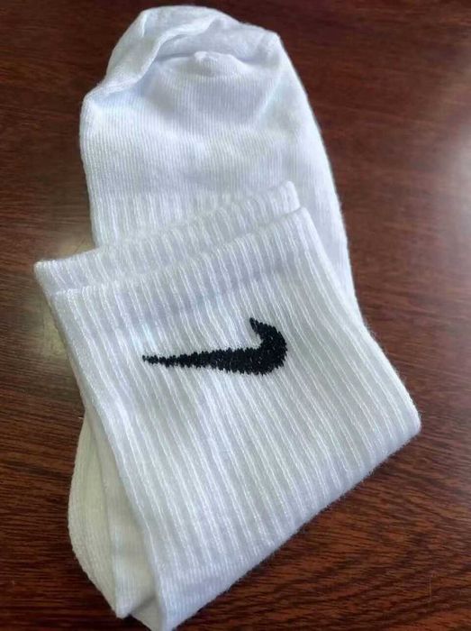 Skarpetki bawełniane Nike Medium – 6 sztuk, białe, unisex