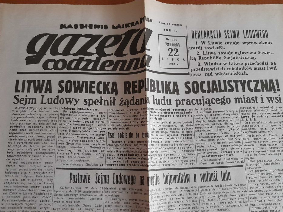 Stare gazety-lata 40 te XX wieku II wojna