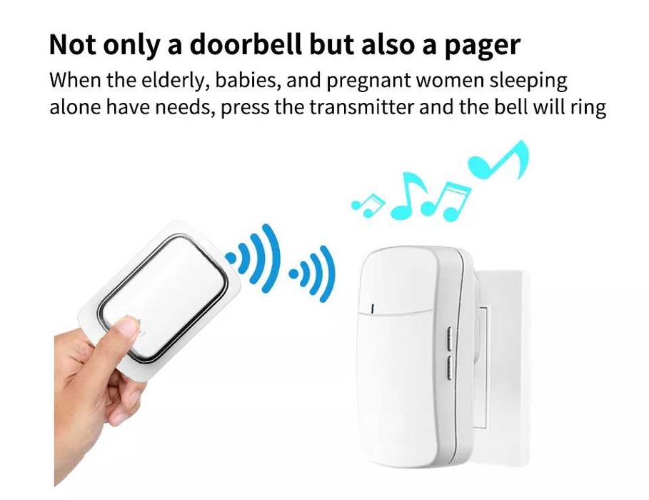 Campainha de Porta Autoalimentada (sem Pilhas nem Fios) - exterior