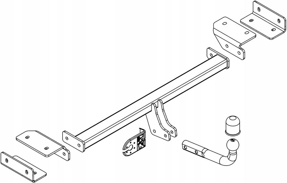 hak holowniczy + wiązka 13 pin ford kuga 2 2013-2019 2100kg