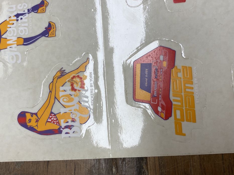 6 cartelas de Autocolantes YORN originais, ano 2000