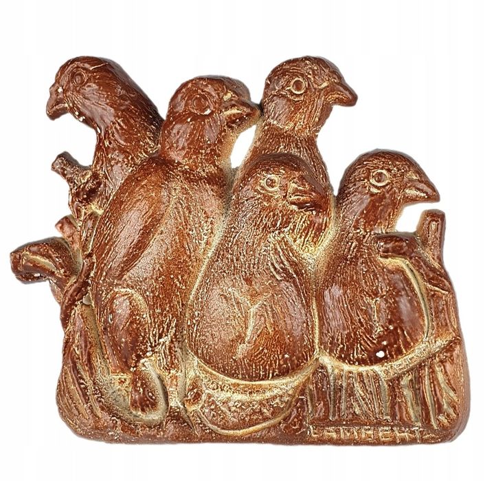 Ptaki Płaskożeżba Obrazek Naścienny Ptaki