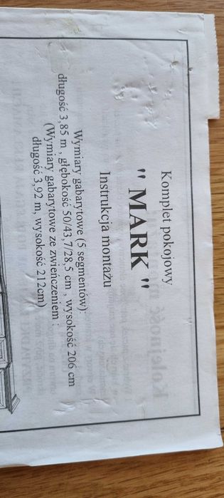 Meble pokojowe, meblościanka MARK, ciemny orzech