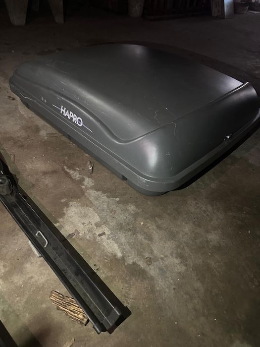Mala para tejadilho Hapro + barras + suportes de bicicleta