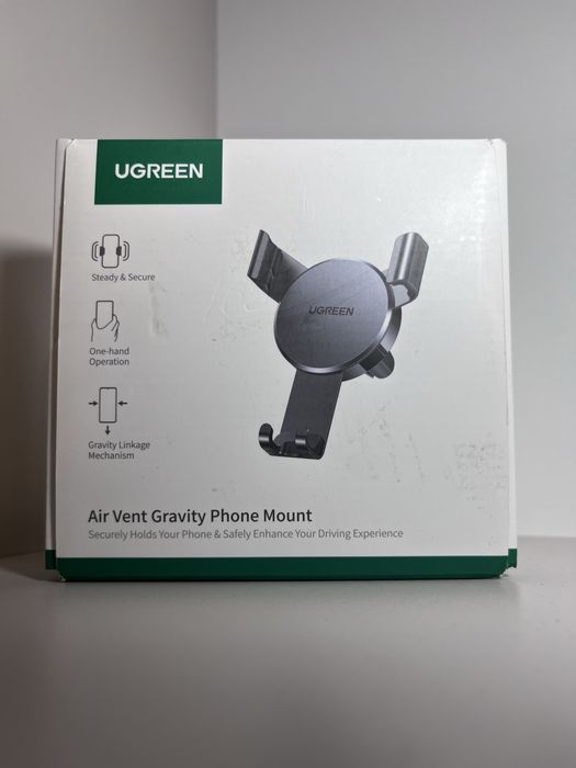 Кріплення телефона в авто UGREEN LP130 Gravity Drive Air Vent Mount Phone Holder Deep Black (40907)