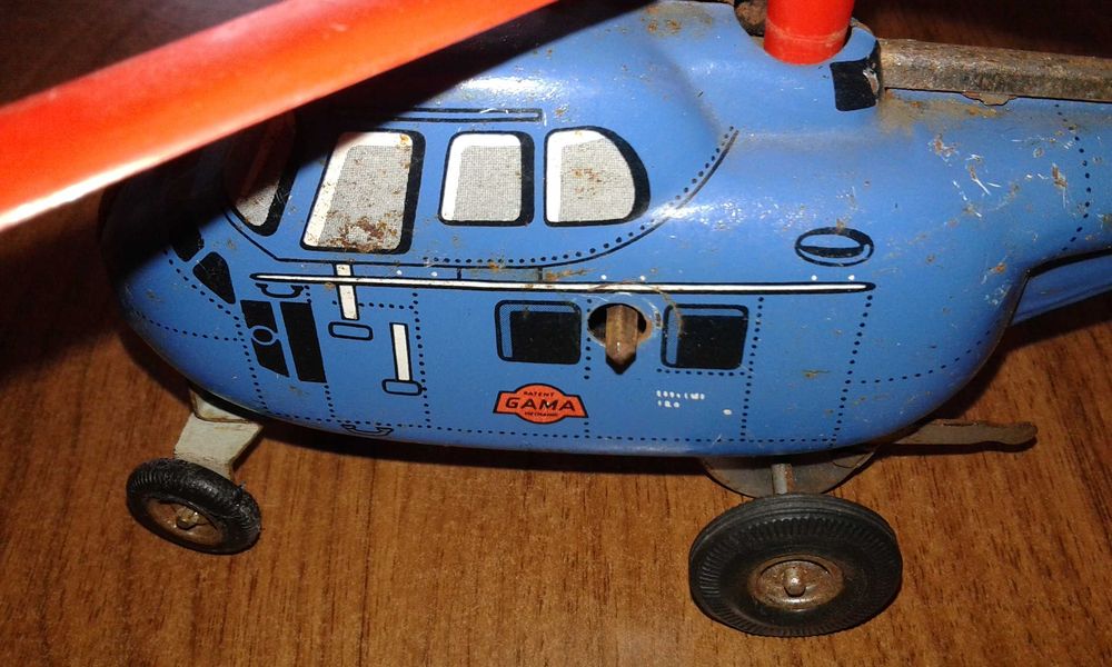 Brinquedo de lata: Helicóptero Gama Mechanik - Anos 50/60-West Germany
